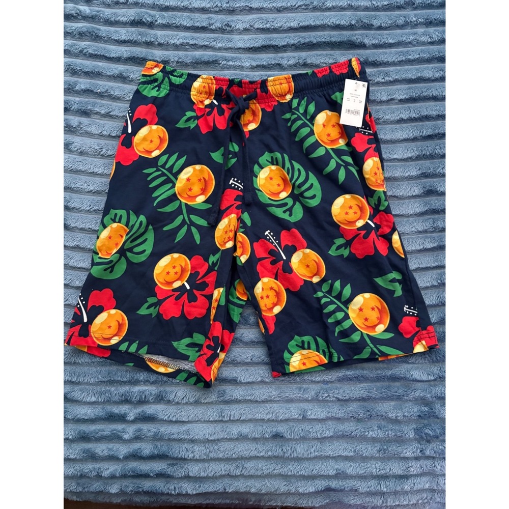 Dragon Ball Z Shorts Mens Med Multicolor Sleep Lounge Drawstring Elastic Waist